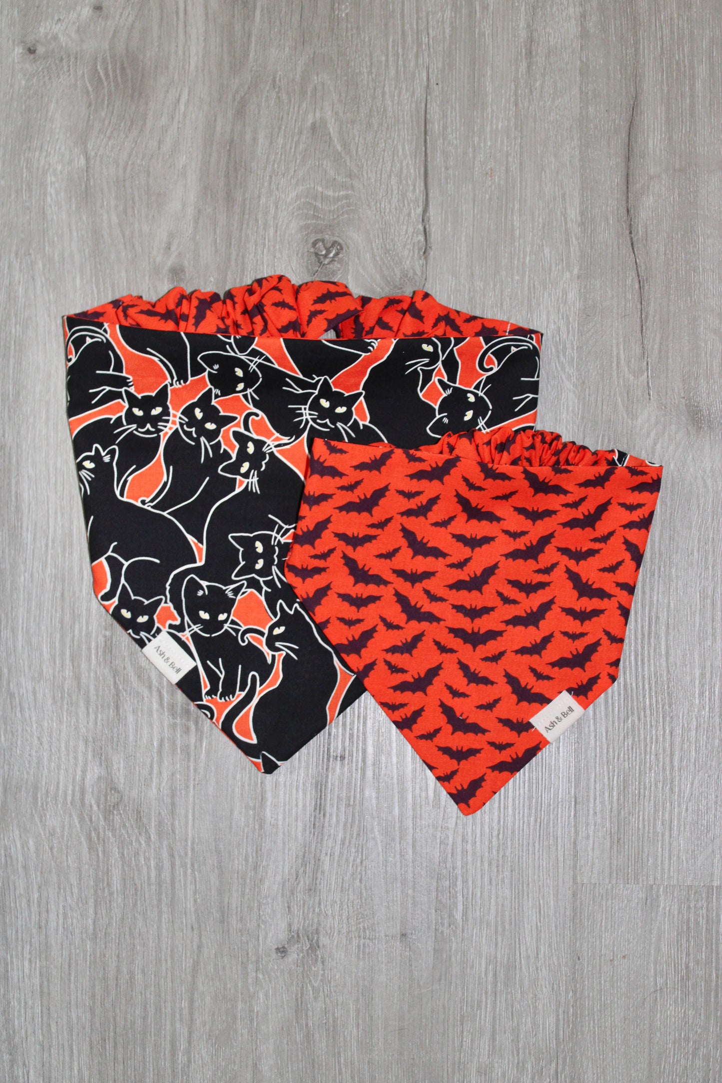 Black Cats and Bats Scrunchie Pet Bandana