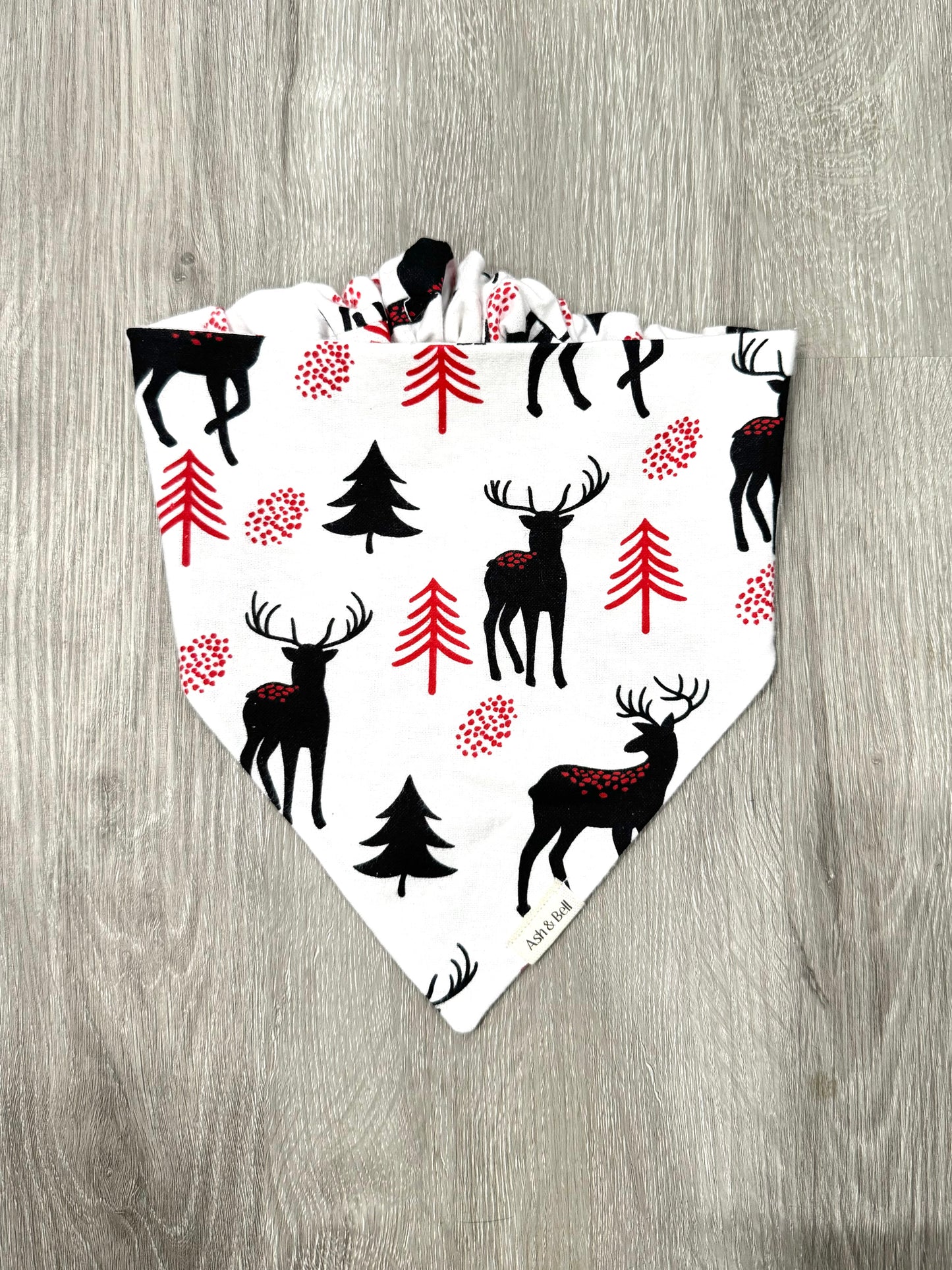 Winter Deer-Fleece Scrunchie Bandana