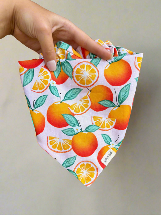 Orange Crush Scrunchie Bandana