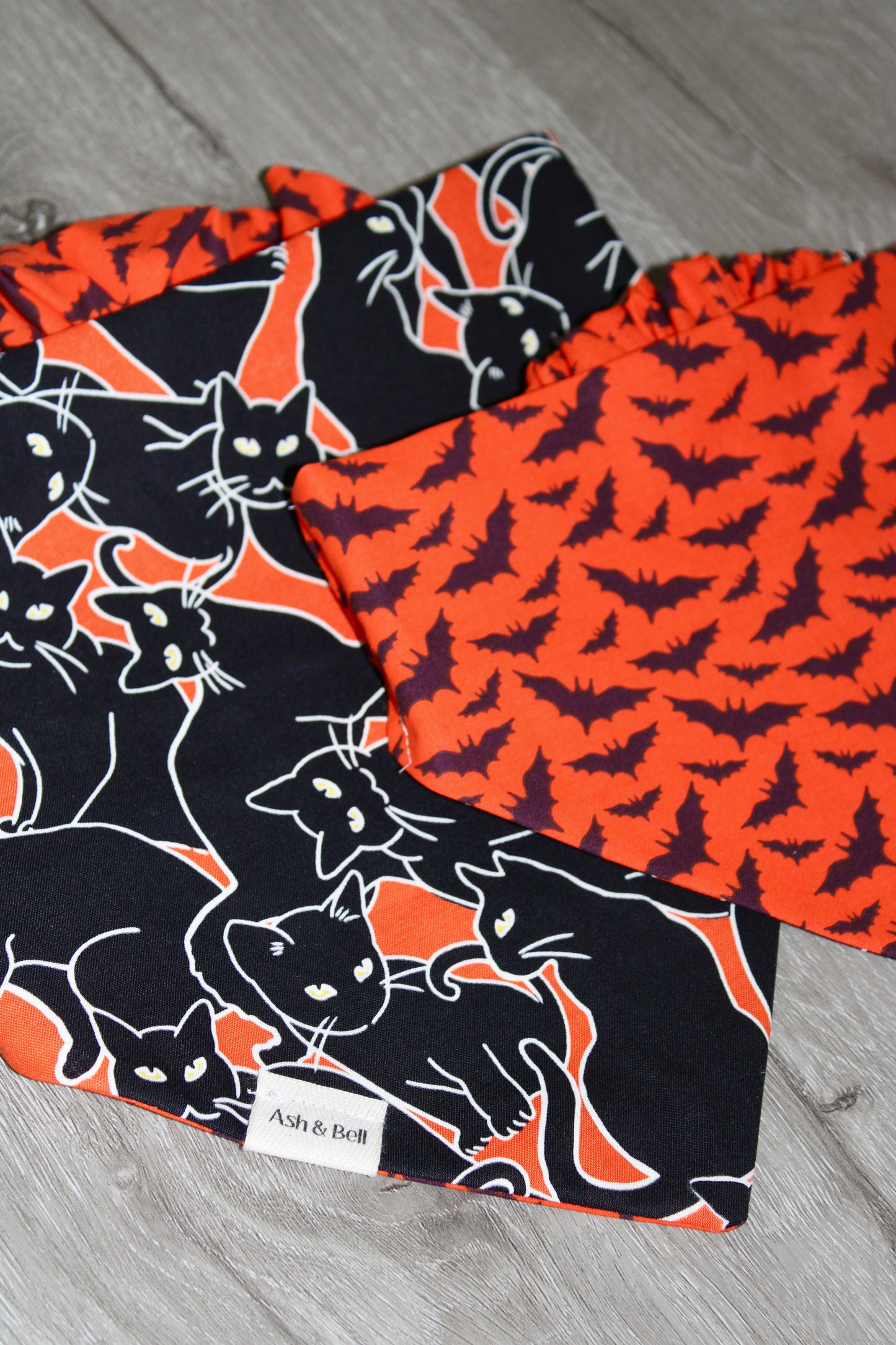 Black Cats and Bats Scrunchie Pet Bandana