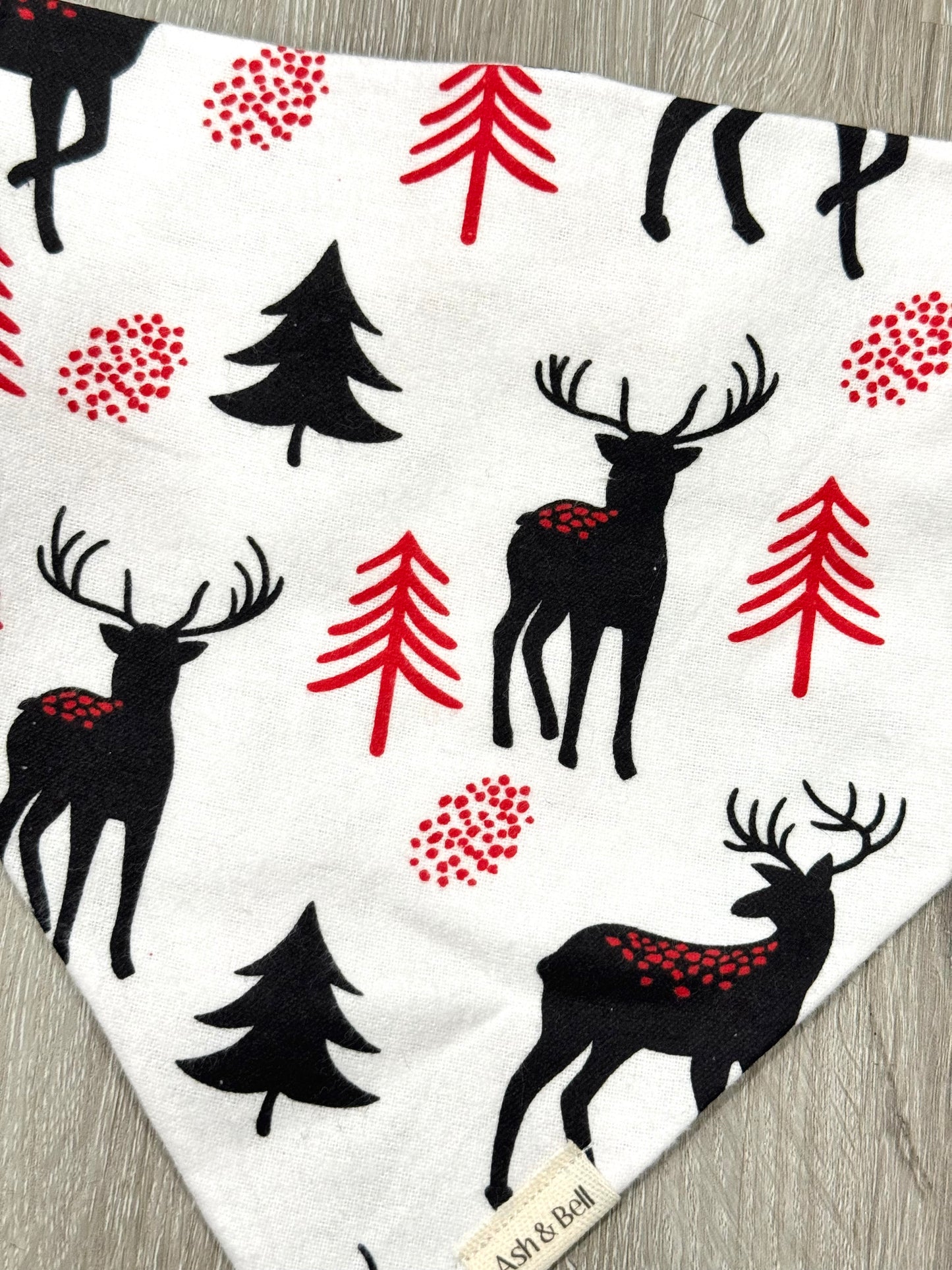 Winter Deer-Fleece Scrunchie Bandana