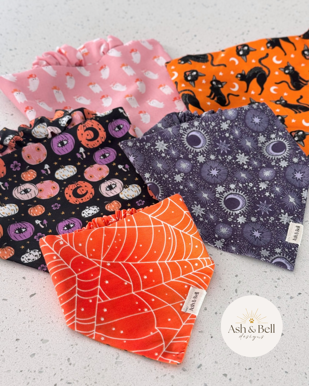 Golden Pumpkins-Scrunchie Bandana