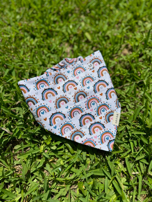 Boho Rainbow Pride-Scrunchie Pet Bandana