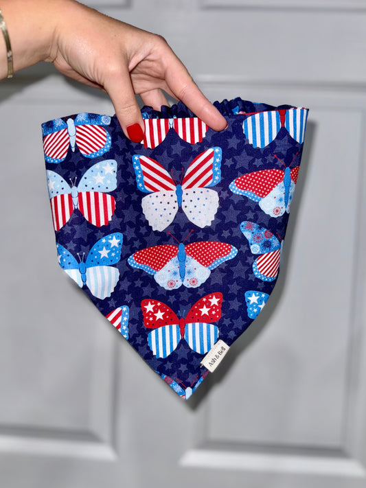 American Butterflies -Scrunchie Pet Bandana