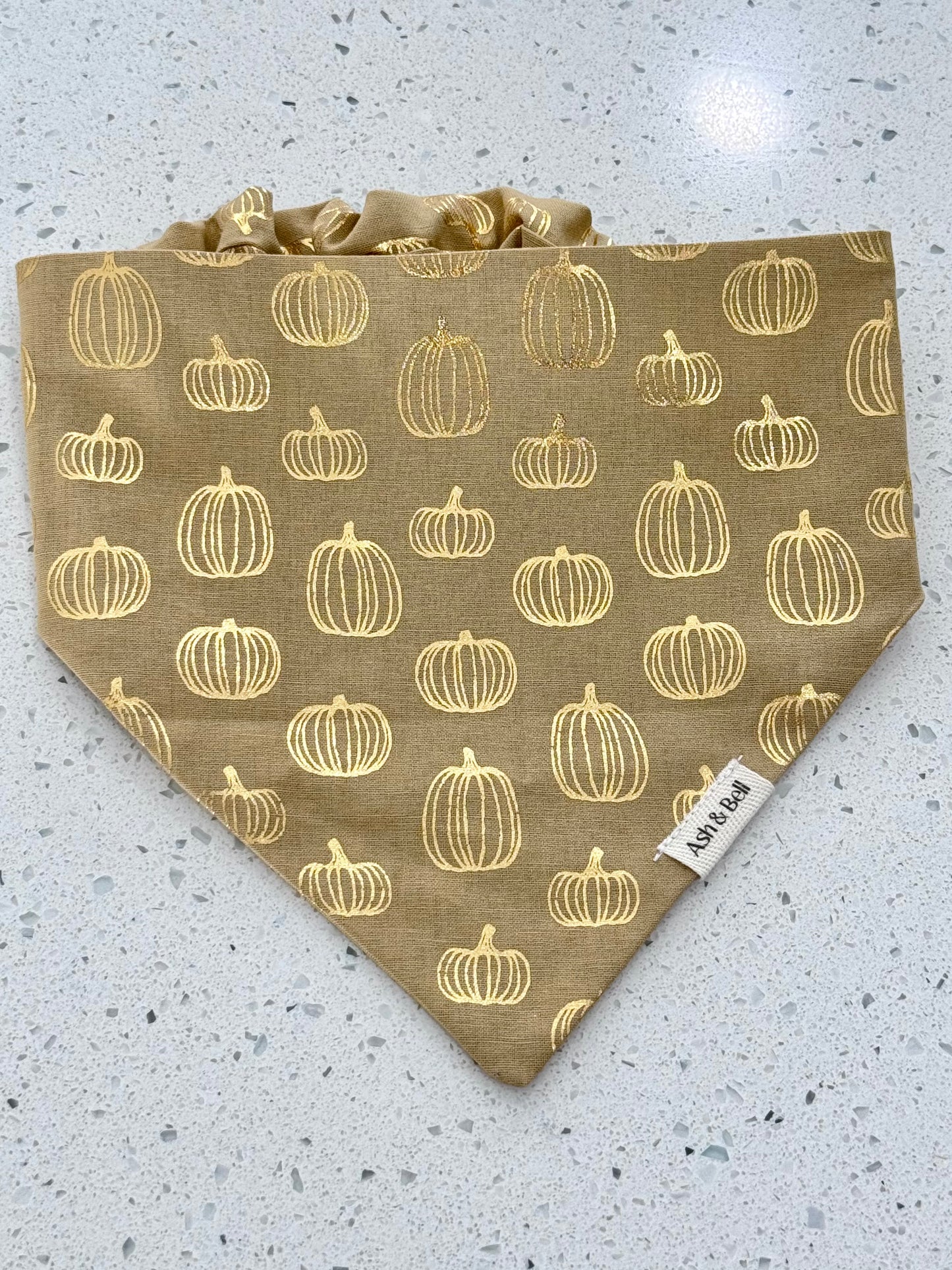 Golden Pumpkins-Scrunchie Bandana