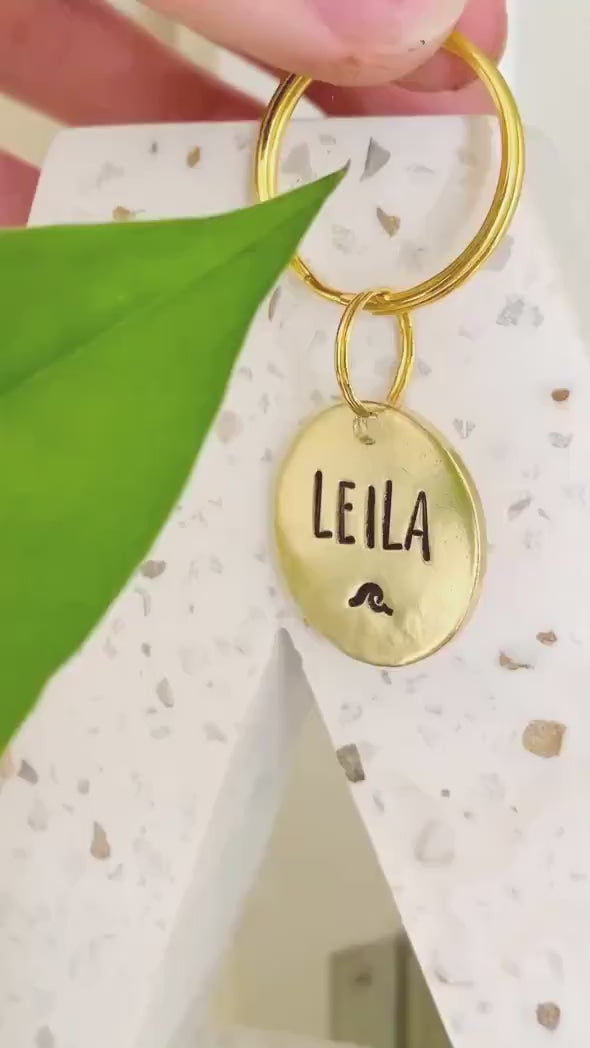 Simple Brass or Aluminum Pet ID Tag with single design